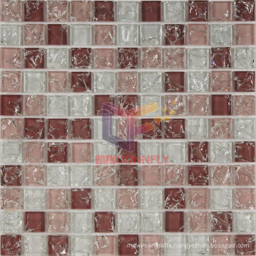 Pink Crystal Cracked Glass Mosaic Tile (CC160)